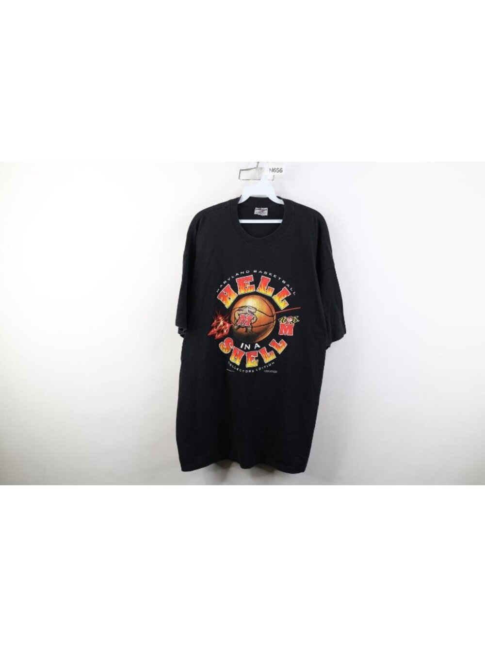 Vtg Y2K 2004 Mens 2XL Hell In A Shell University of Maryland Basketball T-Shirt
